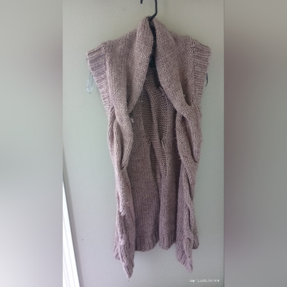 BKE Women's Cable Knit Cardigan - Pink